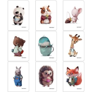 Zeszyt A5 cute PP 60k. 80g krata Narcissus