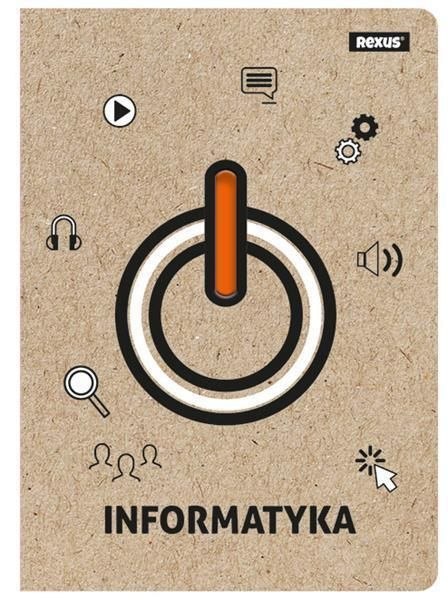 Zeszyt A5 informatyka 58k. krata Rexus (5160)