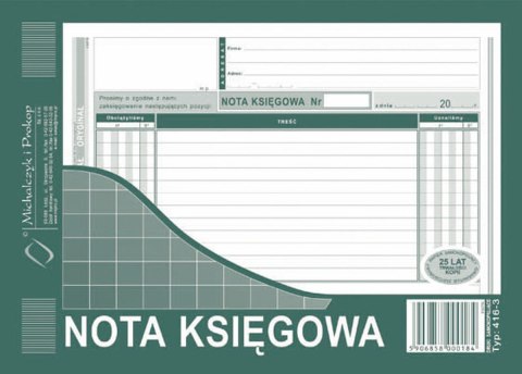 Druk samokopiujący A5 S o/1k 80k. Michalczyk i Prokop (416-3)