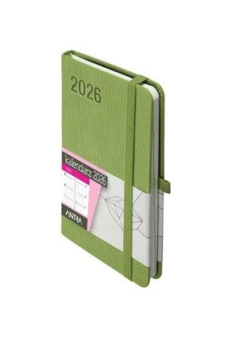 Kalendarz książkowy (terminarz) 2026 RUBI TDW A6 Antra (ZIELONY)