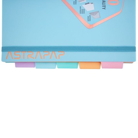 Kołozeszyt (kołonotatnik) B5 pastel 200k. 80g krata Astrapap (107023002)