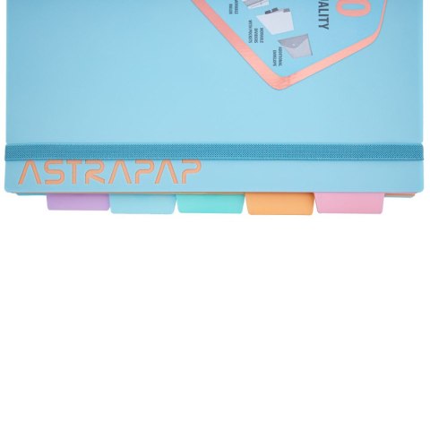 Kołozeszyt (kołonotatnik) B5 pastel 200k. 80g krata Astrapap (107023002)