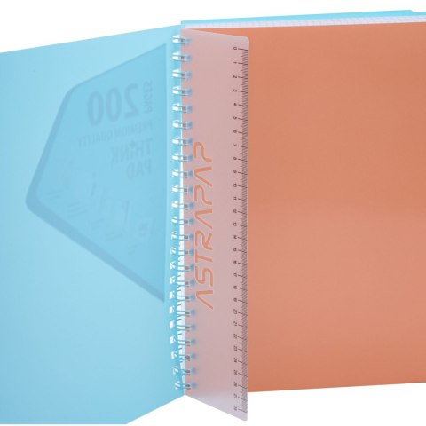 Kołozeszyt (kołonotatnik) B5 pastel 200k. 80g krata Astrapap (107023002)