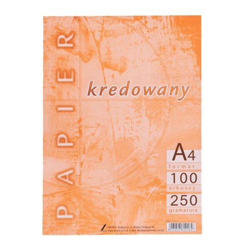 Papier kredowy A4 biały [mm:] 210x297 Kreska
