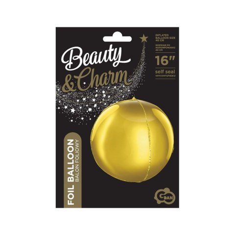 Balon foliowy kula złota 16cal Godan (BK-HZL)
