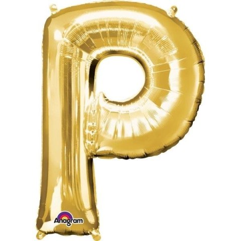 Balon foliowy litera P złota 16cal Amscan (3304301)