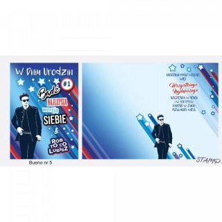 Kartka składana B6 Bueno Urodzinowy dla chłopaka Ev-corp (STKB-05)