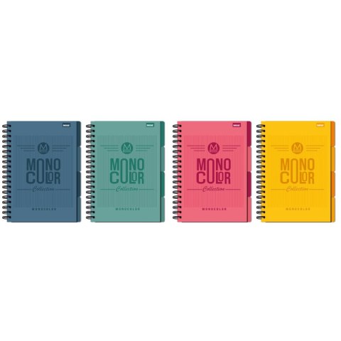 Kołozeszyt (kołonotatnik) B5 monokolor 96k. krata Beniamin (5337)