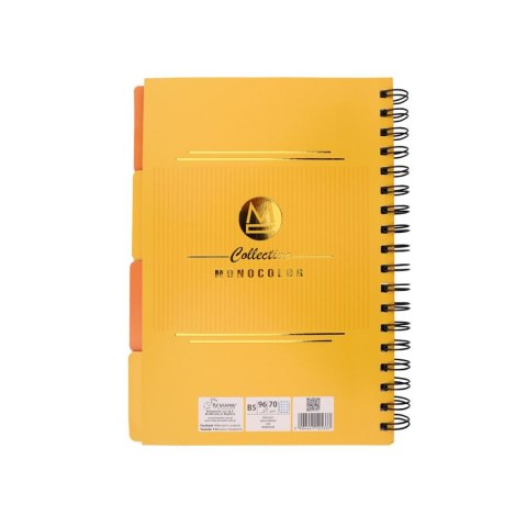 Kołozeszyt (kołonotatnik) B5 monokolor 96k. krata Beniamin (5337)