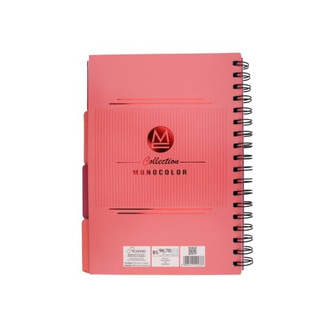 Kołozeszyt (kołonotatnik) B5 monokolor 96k. krata Beniamin (5337)