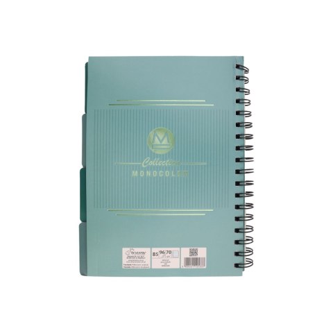 Kołozeszyt (kołonotatnik) B5 monokolor 96k. krata Beniamin (5337)