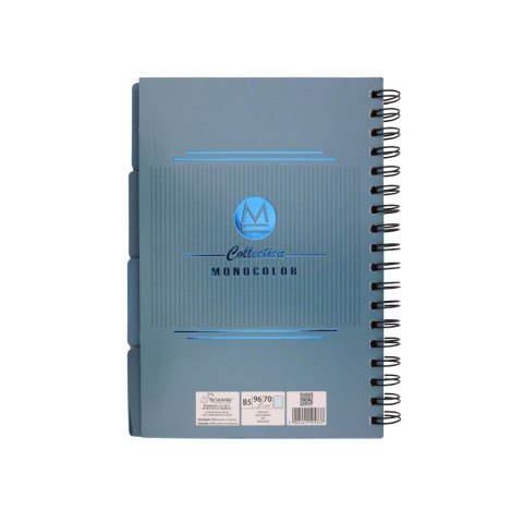 Kołozeszyt (kołonotatnik) B5 monokolor 96k. krata Beniamin (5337)