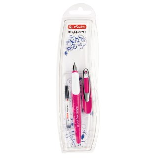 Pióro wieczne My Pen różowo białe M 50046805 Herlitz (300006789)