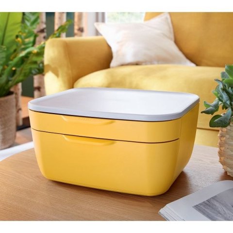 Pojemnik z szufladami Cosy żółty 2 szuflad [mm:] 143x275x250 Leitz (53570019)