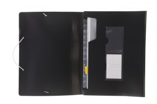 Teczka z przegródkami czarna harmonijkowa 5903242103650 A4 kolor: czarny 13 przegródek Tetis (BT621-V)