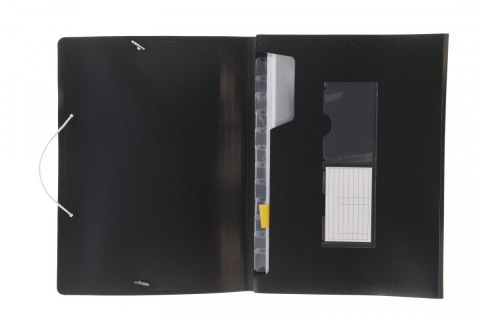 Teczka z przegródkami czarna harmonijkowa 5903242103650 A4 kolor: czarny 13 przegródek Tetis (BT621-V)