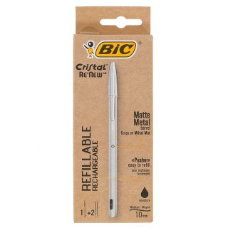 Długopis standardowy cristal RE'new wkład niebieski 1,0mm Bic (847897)