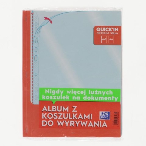 Koszulki na dokumenty krystaliczna A4 kolor: bezbarwny typu U 50 mic. Oxford (85258897)