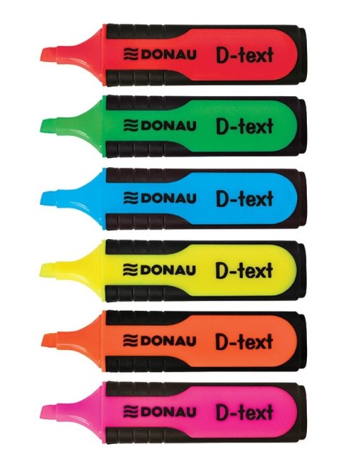 Zakreślacz D-Text 6 kol. wkład mix 1,0-5,0mm Donau (7358906PL-99)