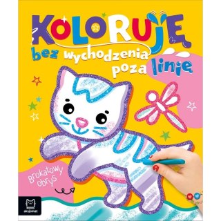 Książka dla dzieci Brokatowy obrys. Z kotkiem Aksjomat