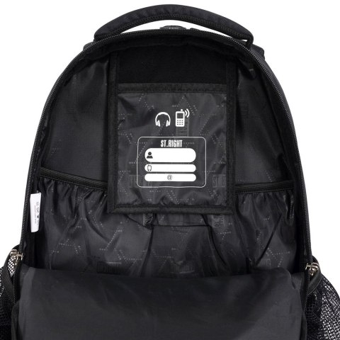 Plecak Stright BLACK VINTAGE 5903235674686 4-KOMORY St.Right (BP-05)