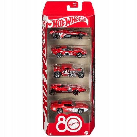 Samochód Zestaw 5 kolekcjonerskich samochodzików w skali 1:64 Hot Wheels (JGK08)