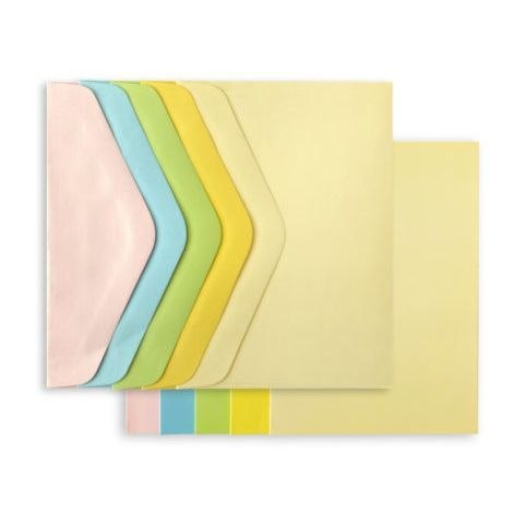 Kartka składana C6 Baza do kartek karnet i koperta, gładki pastelowy mix 5szt. [mm:] 114x162 Argo (283108)