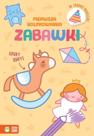 Książeczka edukacyjna Pierwsza kolorowanka.Gruby obrys. Zabawki Zielona Sowa