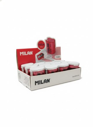 Temperówka biała/czerwony bok metalowo-plastikowy Milan (20141212)