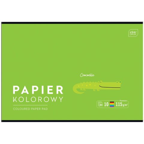 Zeszyt papierów kolorowych B&B KIDS A4/10 5902277328632 A4 115g 10k Interdruk (115g)