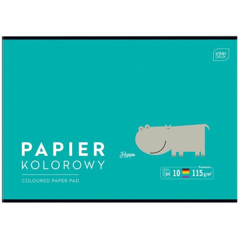 Zeszyt papierów kolorowych B&B KIDS A4/10 5902277328632 A4 115g 10k Interdruk (115g)