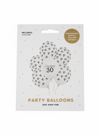 Balon gumowy 30, Pastel Off-white biały 300mm Partydeco (SB14P-430-008Z-6)