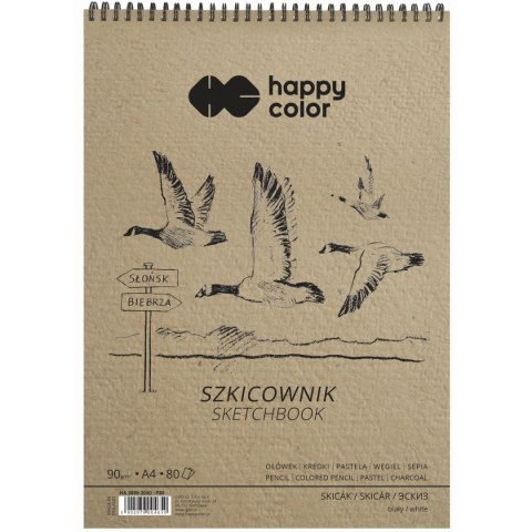 Blok artystyczny Happy Color szkicownik A4 90g 80k Gdd (HA 3809 2030-P80)