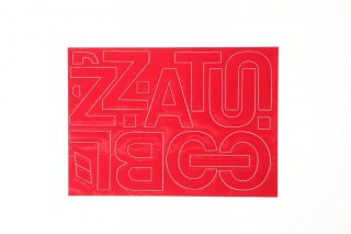 Litery samoprzylepne czerwony Farro