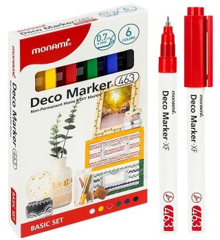 Marker specjalistyczny Deco Marker wkład mix 0,7mm fibrowa końcówka Monami (2080001507)