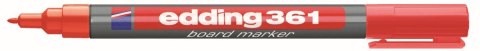 Marker suchościeralny 361 wkład czerwone 1,0mm płaska/szpic końcówka Edding