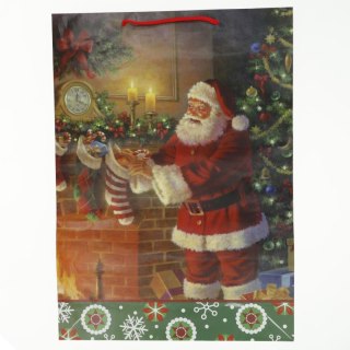 Torba prezentowa torebka laminowana mikołaje [mm:] 330x457x 102 Panorama (pl-9)