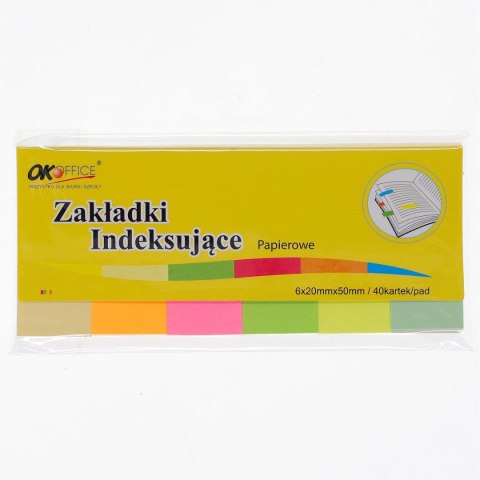 Zakładki indeksujące 240k [mm:] 20x50 Okoffice (SDM-104)