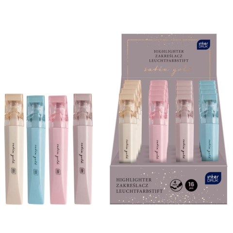 Zakreślacz Satin Gold 16 szt wkład mix Interdruk