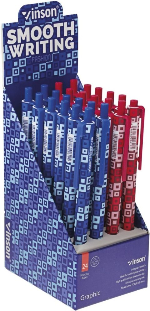 Długopis olejowy GRAPHIC F12 GRAFIKA wkład niebieski 0,5mm Vinson