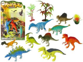 Figurka Zestaw Figurek Dinozaurów 9 sztuk Kolorowe Lean (14813)
