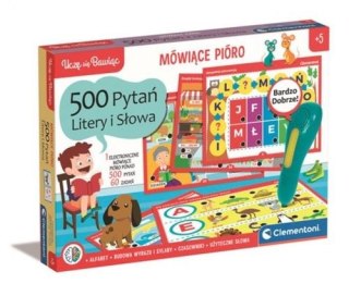 Gra edukacyjna Mówiące pióro 500 pytań-litery Clementoni (CLM50780)