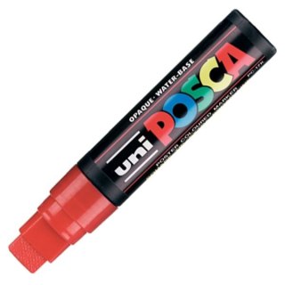 Marker suchościeralny POSCA wkład czerwony ścięta końcówka Uni (PC-17k)
