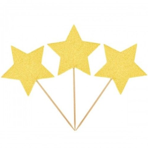 Ozdoba na piku Gwiazdki na piku (8 szt.) złote Arpex (KK4314FZLO)