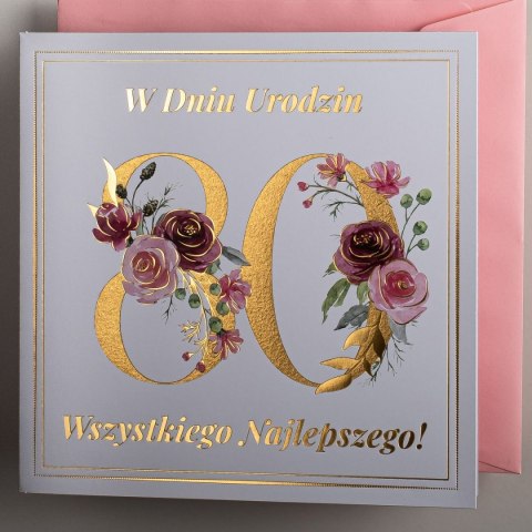 Kartka składana C6 urodzinowy Art Nuvo (5902973359565)