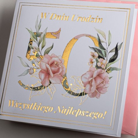 Kartka składana C6 urodzinowy Art Nuvo (5902973359565)