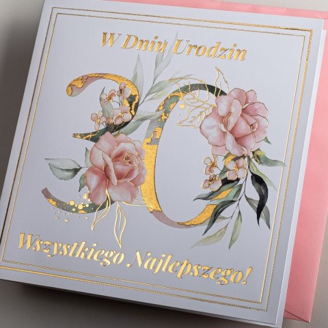 Kartka składana C6 urodzinowy Art Nuvo (5902973359565)