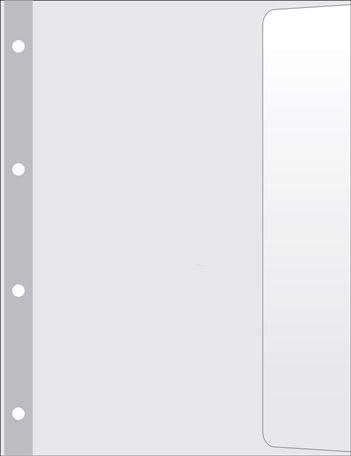 Koszulki na dokumenty groszkowe A4 kolor: przezroczysty prawy bok 100 mic. Donau (1745910PL-00)