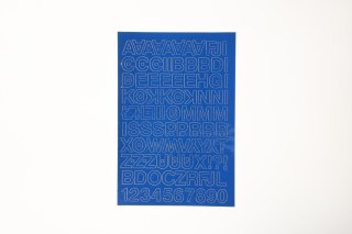 Litery samoprzylepne niebieski Farro