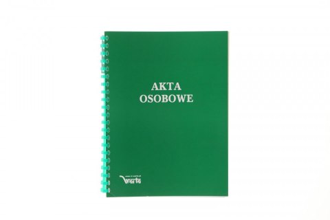 Teczka do akt osobowych A4 zadrukowana ABCDE zielony tektura Warta (339-098)